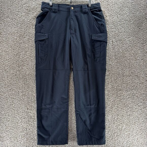 Tru Spec Pants Mens 34x30 Tactical Rip Stop Firefighter Cargo Pockets Blue Adult - Picture 1 of 11